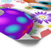 Poster Cute and Funny Easter Eggs Cartoon (Coin)