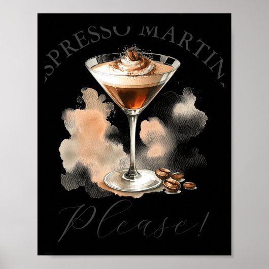 Poster Cute And Funny Espresso Martini (Devant)