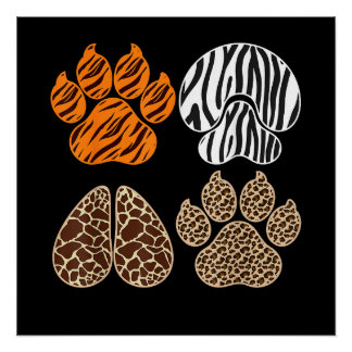 Poster Cute Animals Animal Print Design Adorable Wildlife
