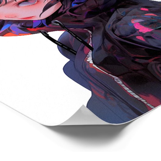 Poster Cute Anime Catgirl (Coin)