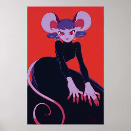 Poster Cute Anthro Rat (Devant)