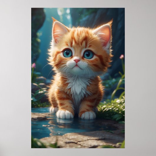 Poster *~* Cute AP68 2:3 Kitten Orange Tabby Sweet (Devant)
