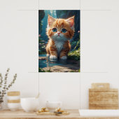 Poster *~* Cute AP68 2:3 Kitten Orange Tabby Sweet (Cuisine)