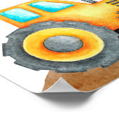 Poster Cute Aquarelle Construction Anniversaire (Coin)