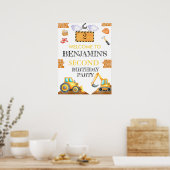 Poster Cute Aquarelle Construction Anniversaire (Cuisine)