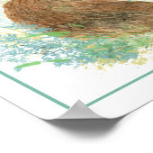 Poster Cute aquarelle lapin lapin ferme animal (Coin)