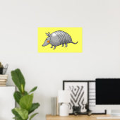 Poster Cute armadillo (Bureau à domicile)
