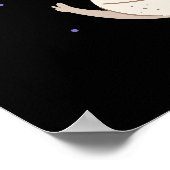 Poster Cute astronaute Animaux flottant dans l'espace (Coin)