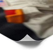 Poster Cute astronaute spatiale Hamster (Coin)