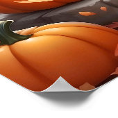 Poster Cute automne Halloween Chatons Costumes Citrouille (Coin)