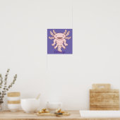 Poster Cute Axolotl rose Thunder_Cove (Cuisine)