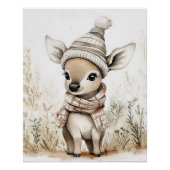 Poster Cute Baby Deer (Devant)