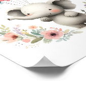 Poster Cute Baby Elephant Nursery Art (Coin)