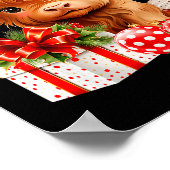 Poster Cute Baby Highland Cow Merry Christmas Farmer Cow  (Coin)