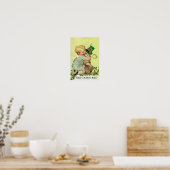 Poster CUTE BABY HUGGING RABBIT Irish St.Patrick's Day (Cuisine)