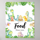 Poster Cute Baby shower Dinosaur (Devant)