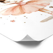 Poster Cute Ballerina Ballet Danse Amour Coeurs Aquarelle (Coin)