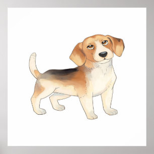 Poster Cute Beagle Dog