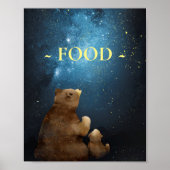 Poster Cute Bear Twinkle Little Star Food (Devant)