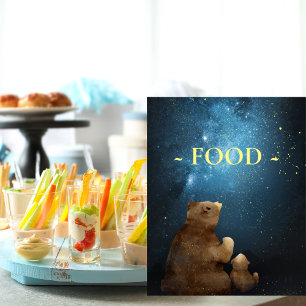 Poster Cute Bear Twinkle Little Star Food