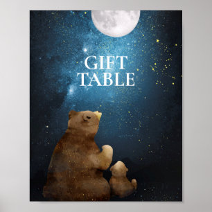 Poster Cute Bear Twinkle Little Star Table Cadeau