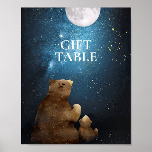 Poster Cute Bear Twinkle Little Star Table Cadeau (Devant)