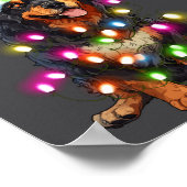 Poster Cute Bernese Mountain Christmas Lights Xmas Dog Lo (Coin)