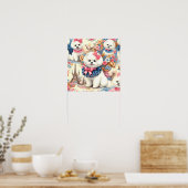 Poster Cute Bichon Frisé (Cuisine)