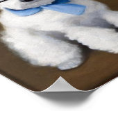 Poster Cute Bichon Frisé portant des lunettes (Coin)