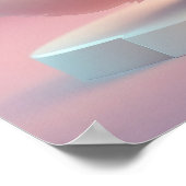 Poster Cute Big Eyes Fluffy Blanc Chat (Coin)