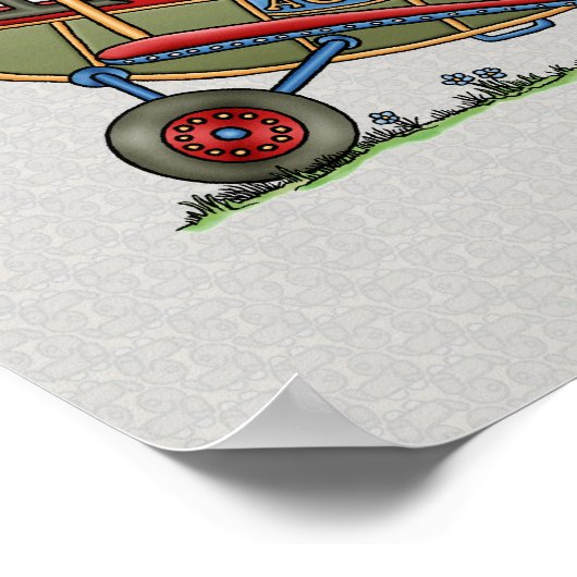 Poster Cute Biplane (Coin)