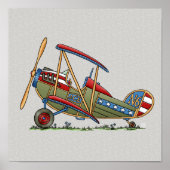 Poster Cute Biplane (Devant)