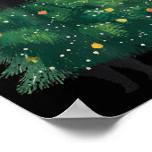 Poster Cute Black Cat Christmas Tree Funny Kitten Lover X (Coin)