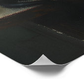 Poster Cute Black Cat Witch With Dark Botanicals, Dark (Coin)