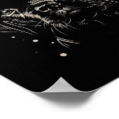 Poster Cute Black Puppy Lab Santa Hat Xmas Chien Labrador (Coin)