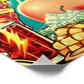 Poster Cute Blonde Vintage fille (Coin)