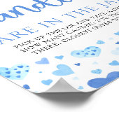 Poster Cute Blue Hearts Valentine Combien de Candies Jeux (Coin)