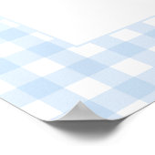 Poster Cute Blue Little Elephant En vichy Baby Boy Douche (Coin)