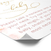 Poster Cute Blush Pink Teddy Bear Don't Say Baby Game  Po (Coin)