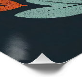 Poster Cute Boho Automne Robin couronne Décale murale (Coin)