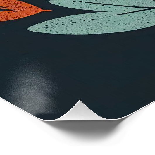 Poster Cute Boho Automne Robin couronne Décale murale (Coin)