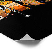 Poster Cute Boo latte Café Halloween Saison Éffrayante au (Coin)