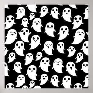 Poster Cute Boo Spook Halloween Dessin D'Halloween