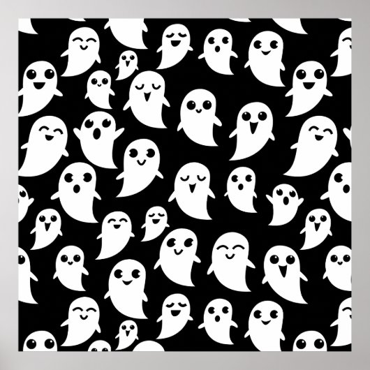 Poster Cute Boo Spook Halloween Dessin D'Halloween (Devant)