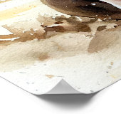 Poster Cute Boston Terrier Sur La Plage Wall Art Imprimer (Coin)