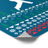 Poster Cute Bowling Player Santa Claus Hat Ugly Christmas (Coin)