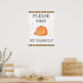 Poster Cute Boy Anniversaire Construction Véhicules Parti (Cuisine)