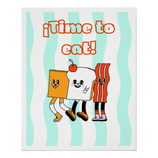 Poster Cute Breakfast Friends Vibes (Devant)