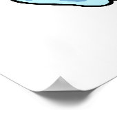 Poster Cute Bunny Bleu Kawaii (Coin)