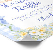 Poster Cute Bunny Boy Baby Shower Diaper Raffle (Coin)